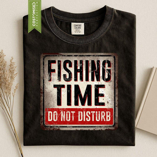 Comfort Colors® Fishing Shirt, Do Not Disturb Warning Sign Tee, Fisherman Gift