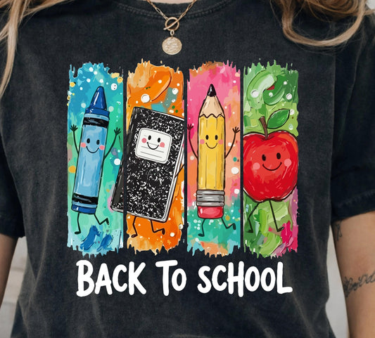 Back To School Shirt | Kawaii Crayon Hoodie Tee | Teacher Kids Gift Idea