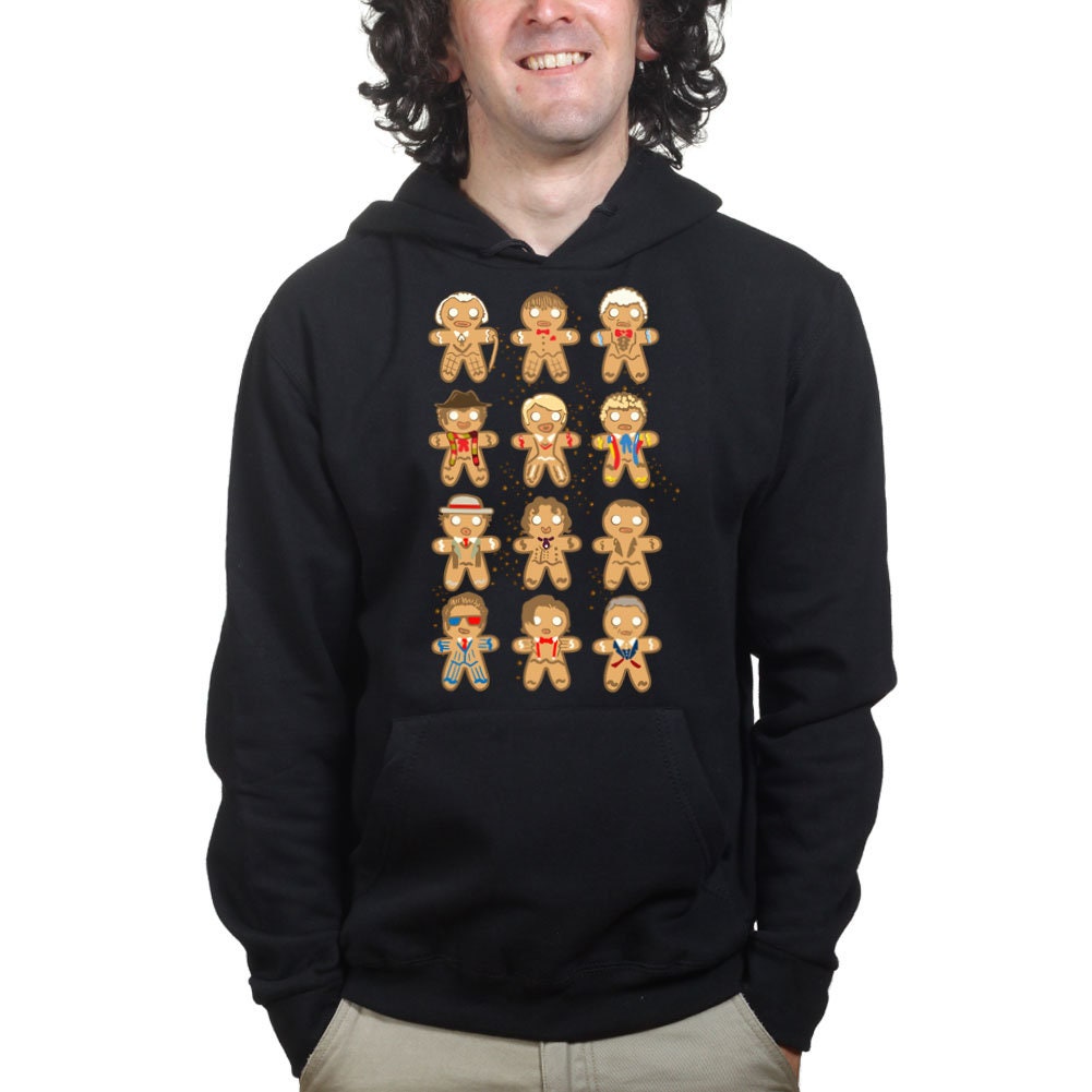 Mens The Doctor Cookies Ginger Bread Man Christmas Funny Ugly Sweater Xmas Hoodie Hoody