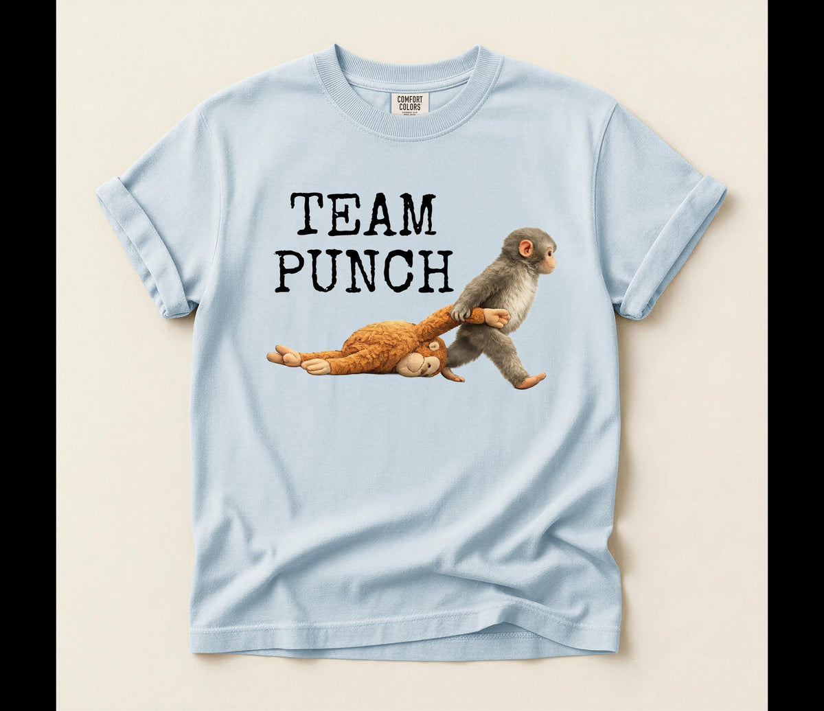 Team Punch Comfort Colors® T-Shirt, Baby Monkey Tee, Emotional Support Tshirt