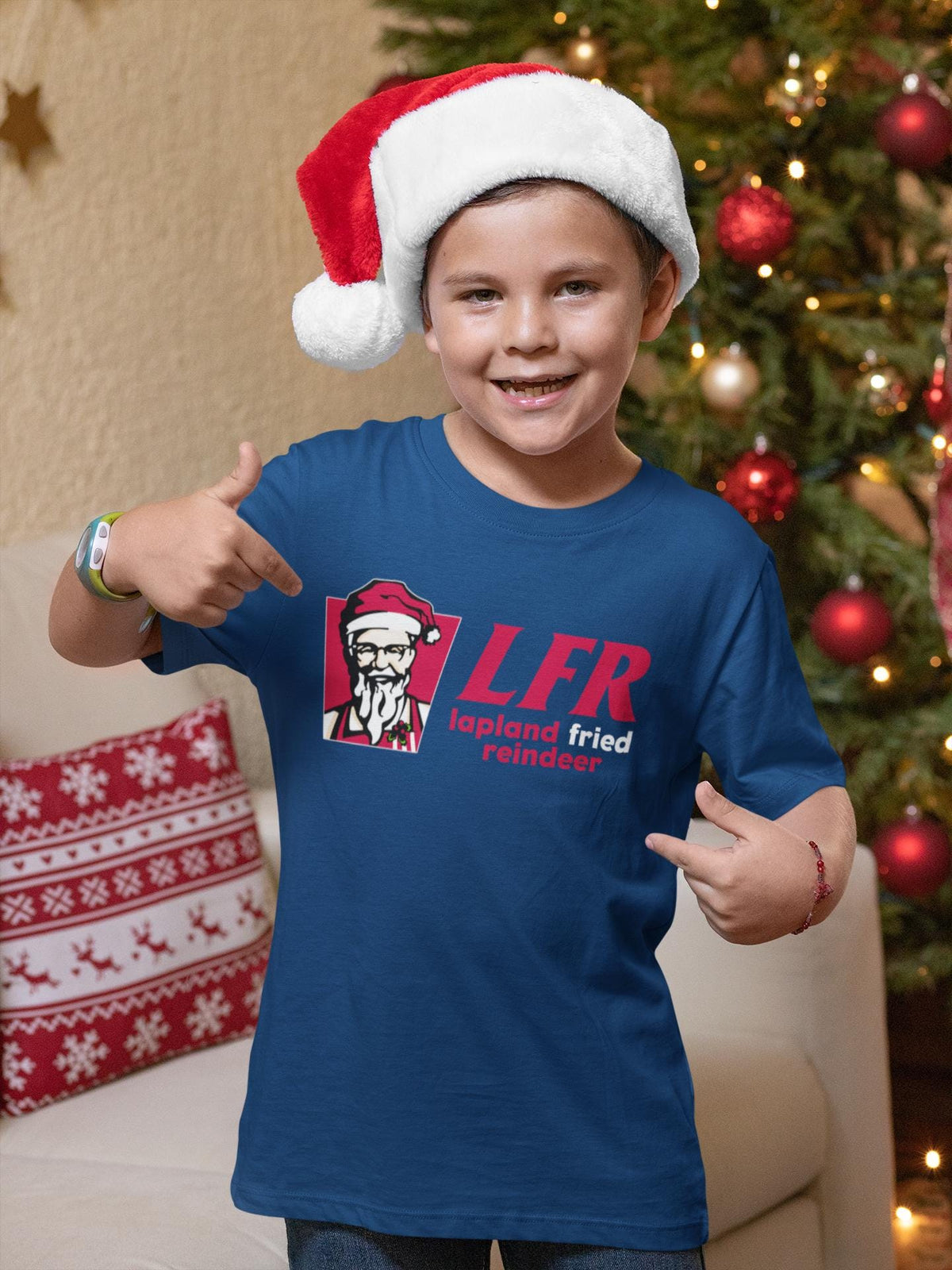 Comfort Colors® Lapland Fried Reindeer Shirt, Funny Christmas Tee, Santa Reindeer Holiday Graphic, Festive Gift