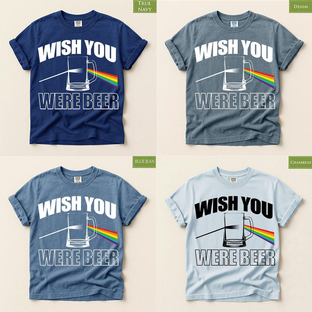 Funny Comfort Colors® Wish You Were Beer Here Shirt, Music Band Tee, Drinking Top