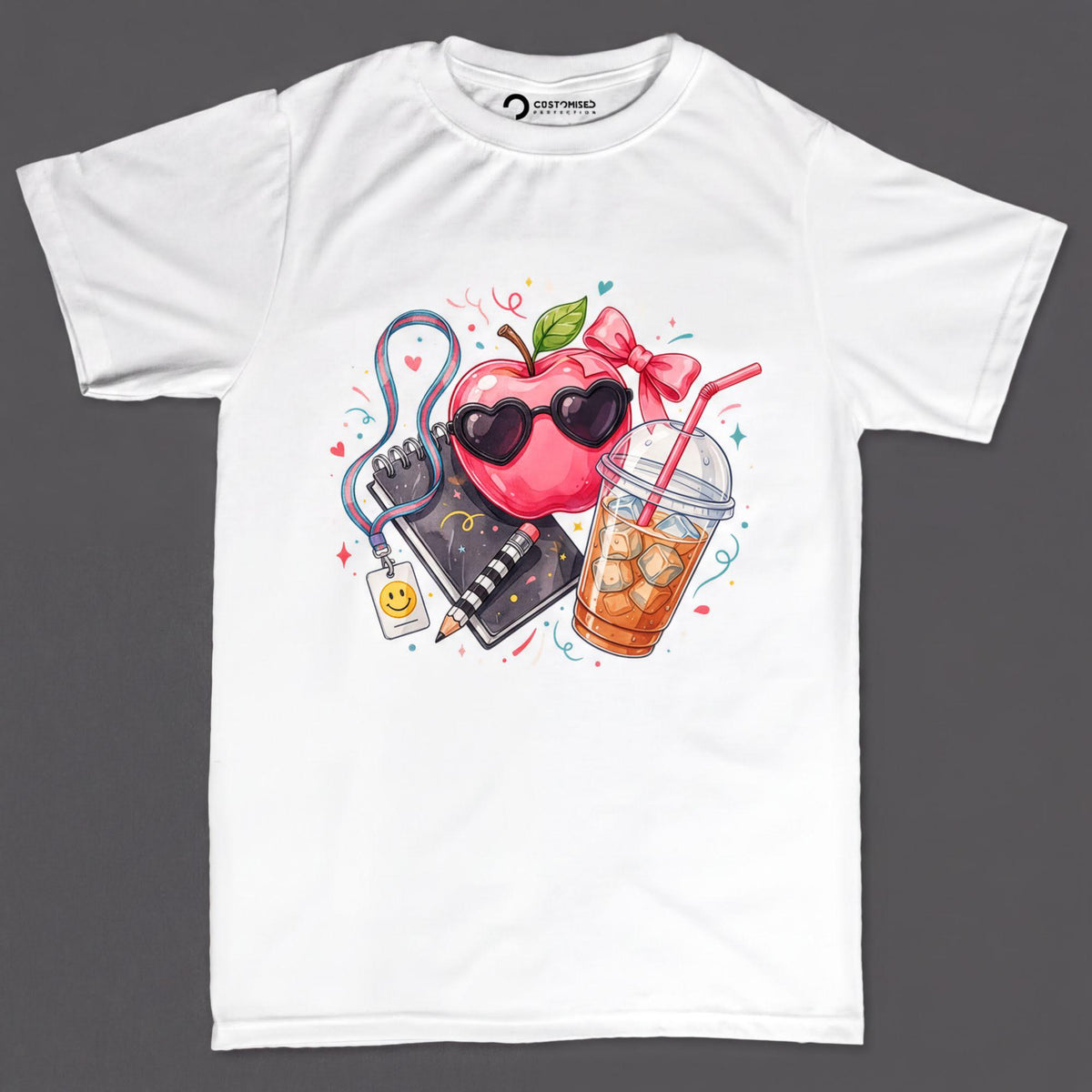 Teacher Shirt | Cute Apple Iced Coffee Hoodie | Back To School Gift Idea