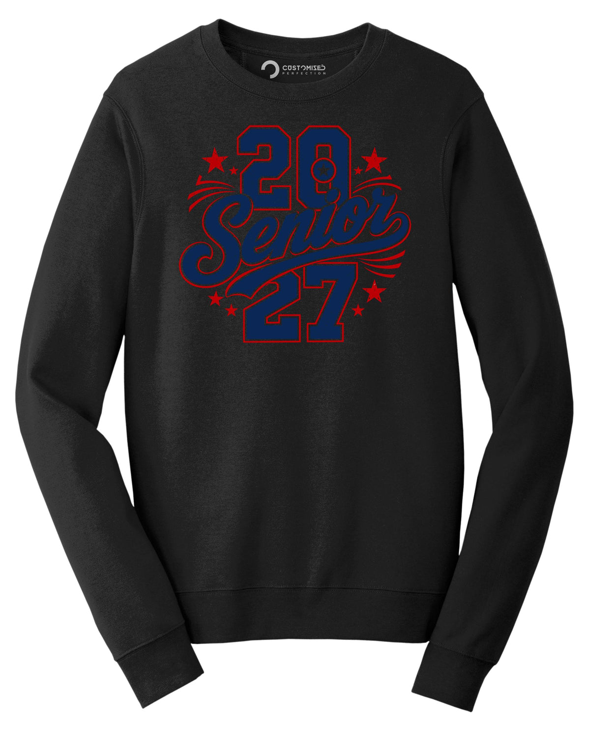 Patriotic Senior 2027 Shirt, Class of 2027 Script T-Shirt, Red White Blue Senior Hoodie, Americana Grad Sweatshirt, Stars Senior Tee Gift