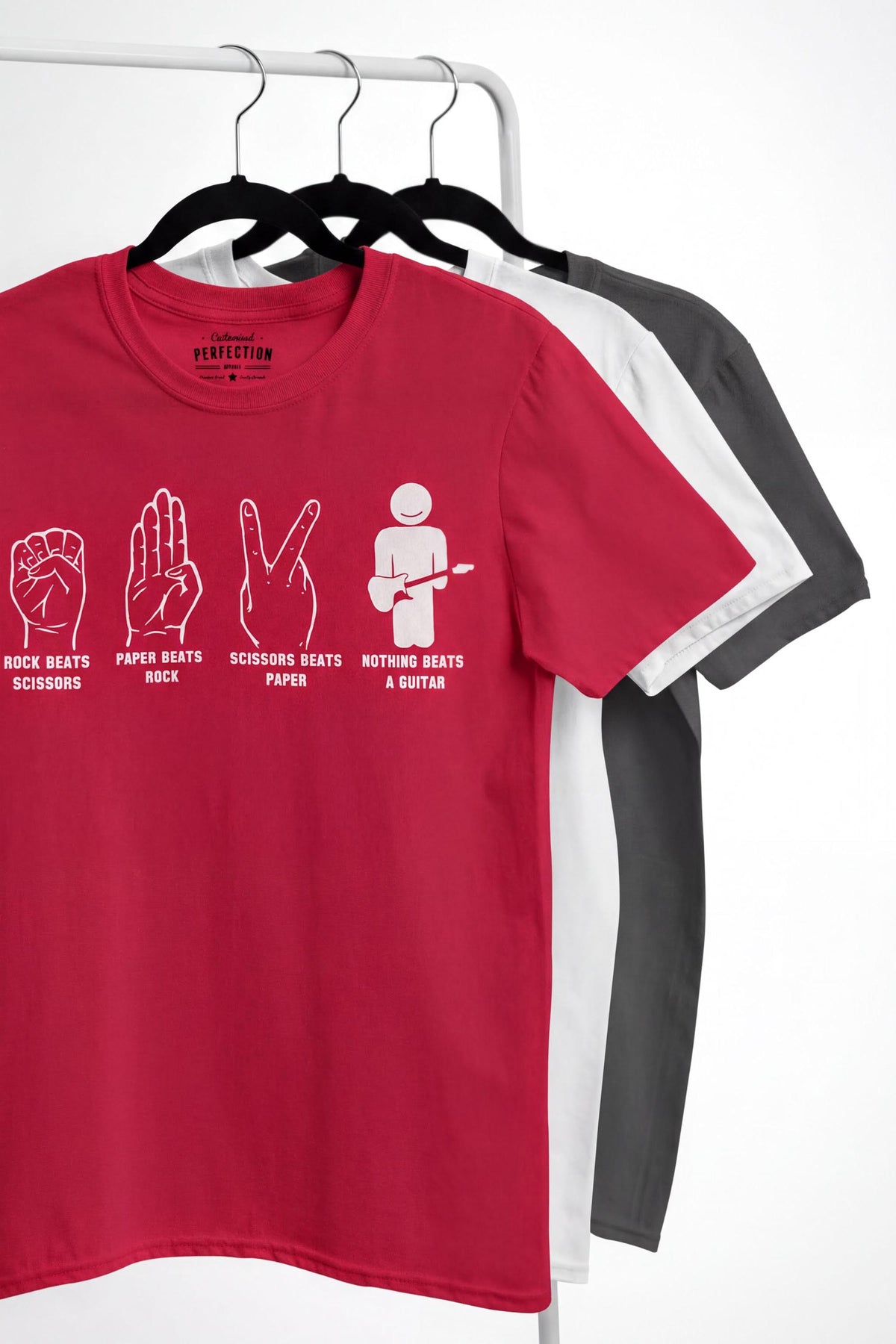 Comfort Colors® Rock Paper Scissors Guitar Shirt, Guitarist Gift Tshirt, Sting Music Lover Tee