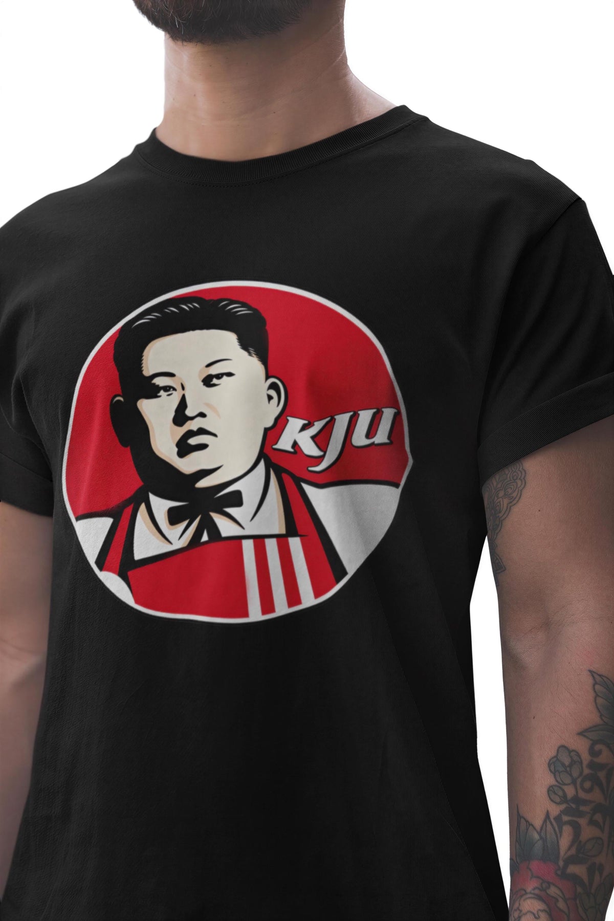 Kim Jong Un Fried Chicken Parody Shirt, Funny Dictator Chicken Logo T-Shirt, Political Satire Meme Hoodie, Funny Gag Gift Idea Sweatshirt