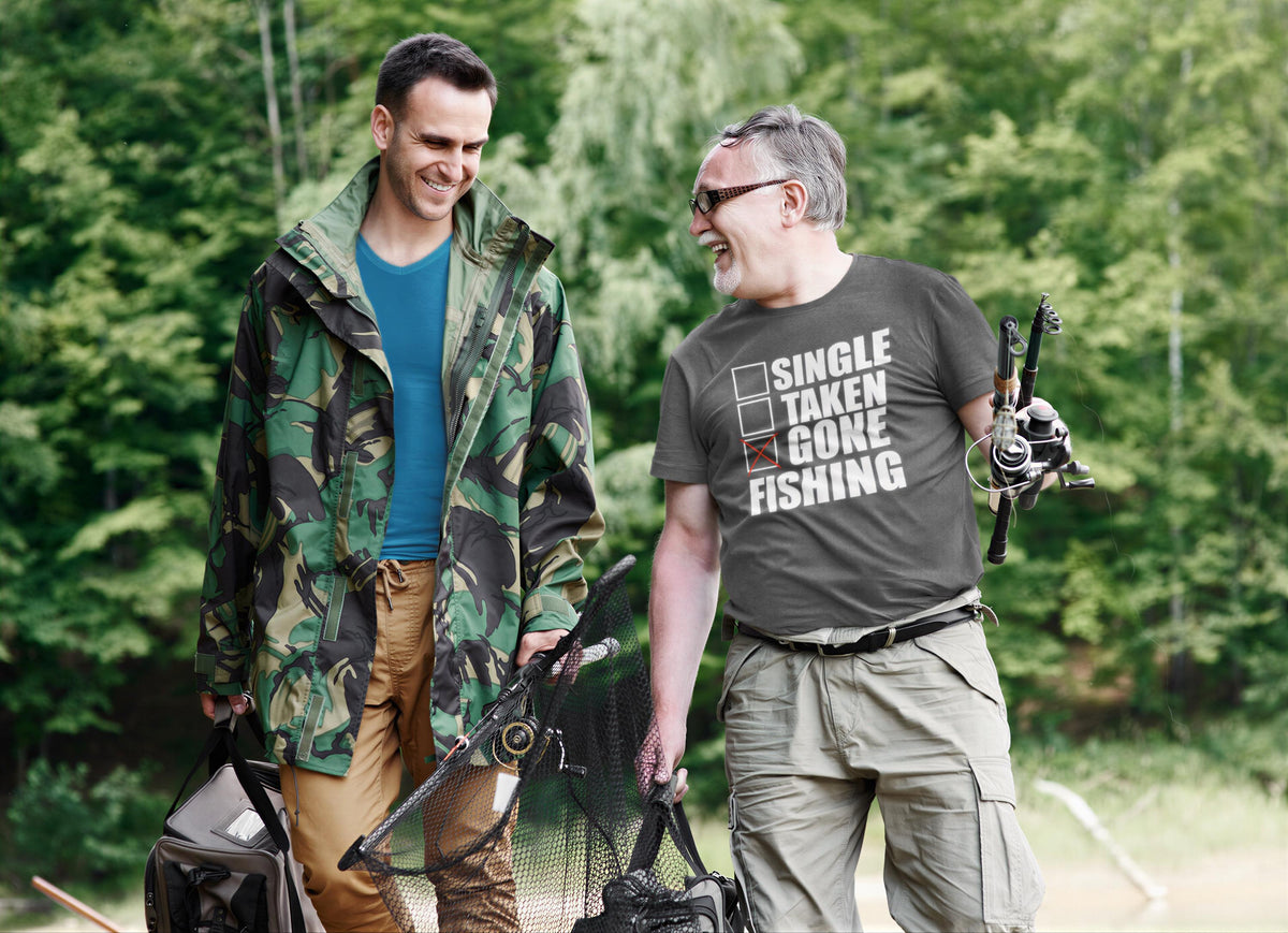 Funy Fisherman Shirt, Single Taken Gone Fishing Tee, Comfort Colors® Angler Gift