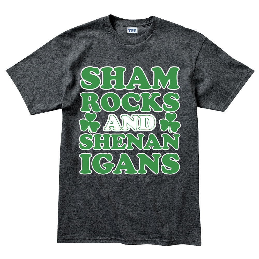 Shamrock and Shenanigans Shirt, 4 Leaf Clover Patrick Shirt, Lucky Clover Leprechaun Paddy’s Day Tee, Irish Mock Up Retro Outfit