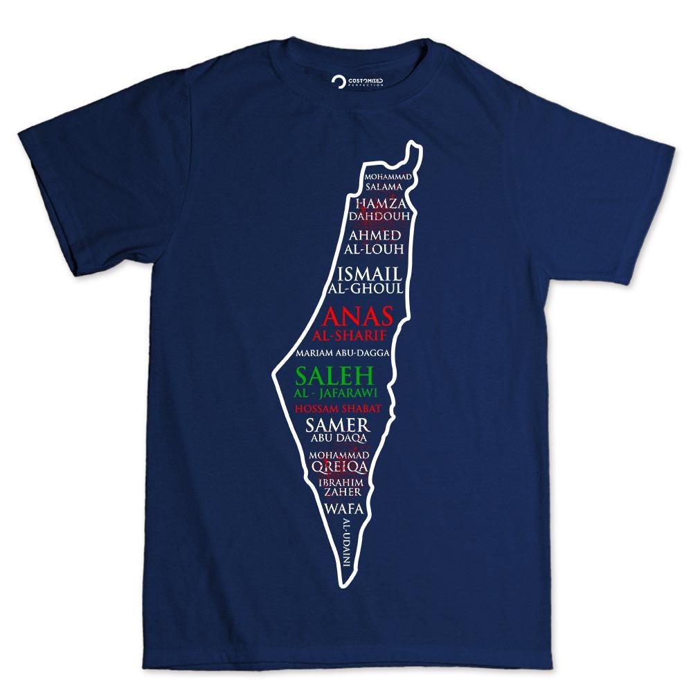 Palestine Flag Shirt, Gaza Journalists Tribute Tee, Human Rights Activist Apparel