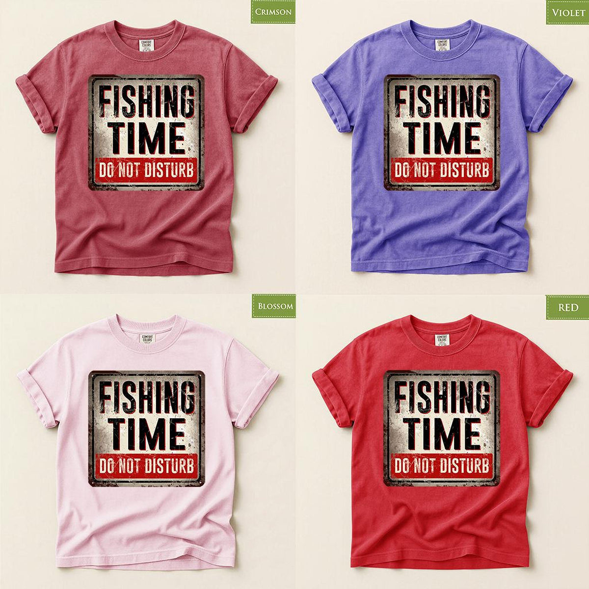 Comfort Colors® Fishing Shirt, Do Not Disturb Warning Sign Tee, Fisherman Gift