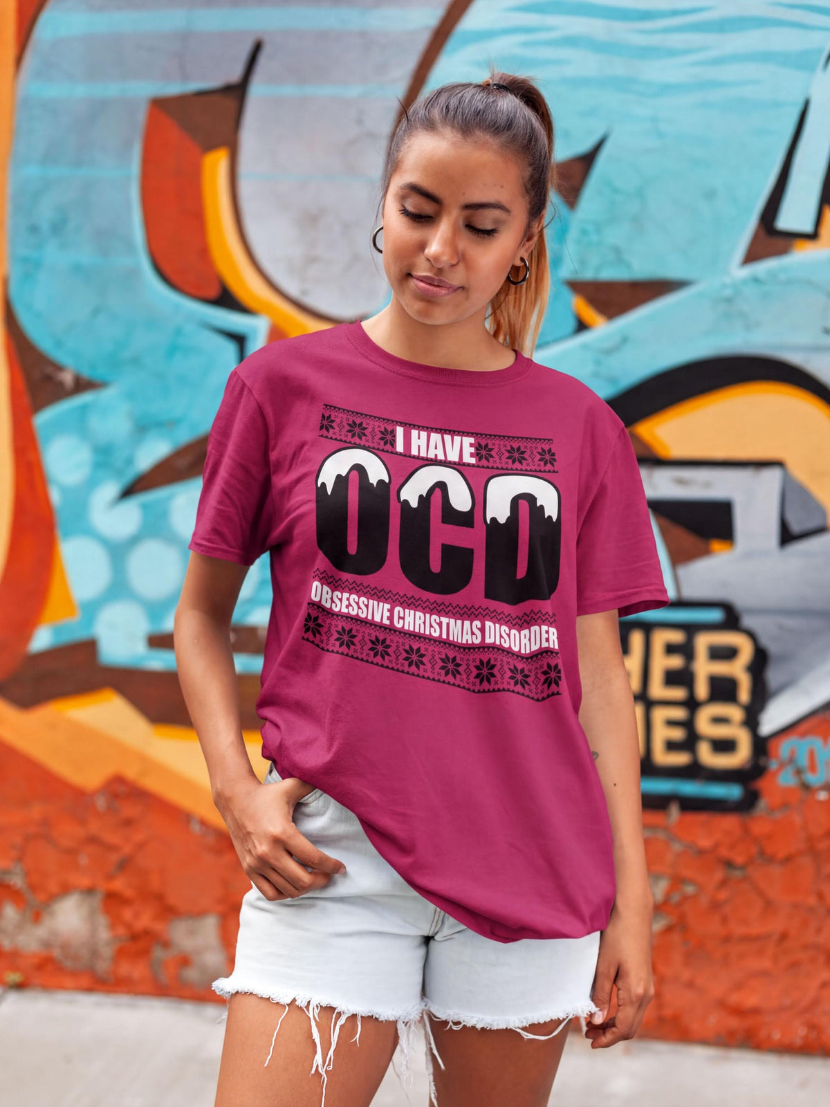 Comfort Colors® I Have OCD Christmas Shirt, Funny Holiday Tee, Obsessive Christmas Disorder Graphic, Festive Gift