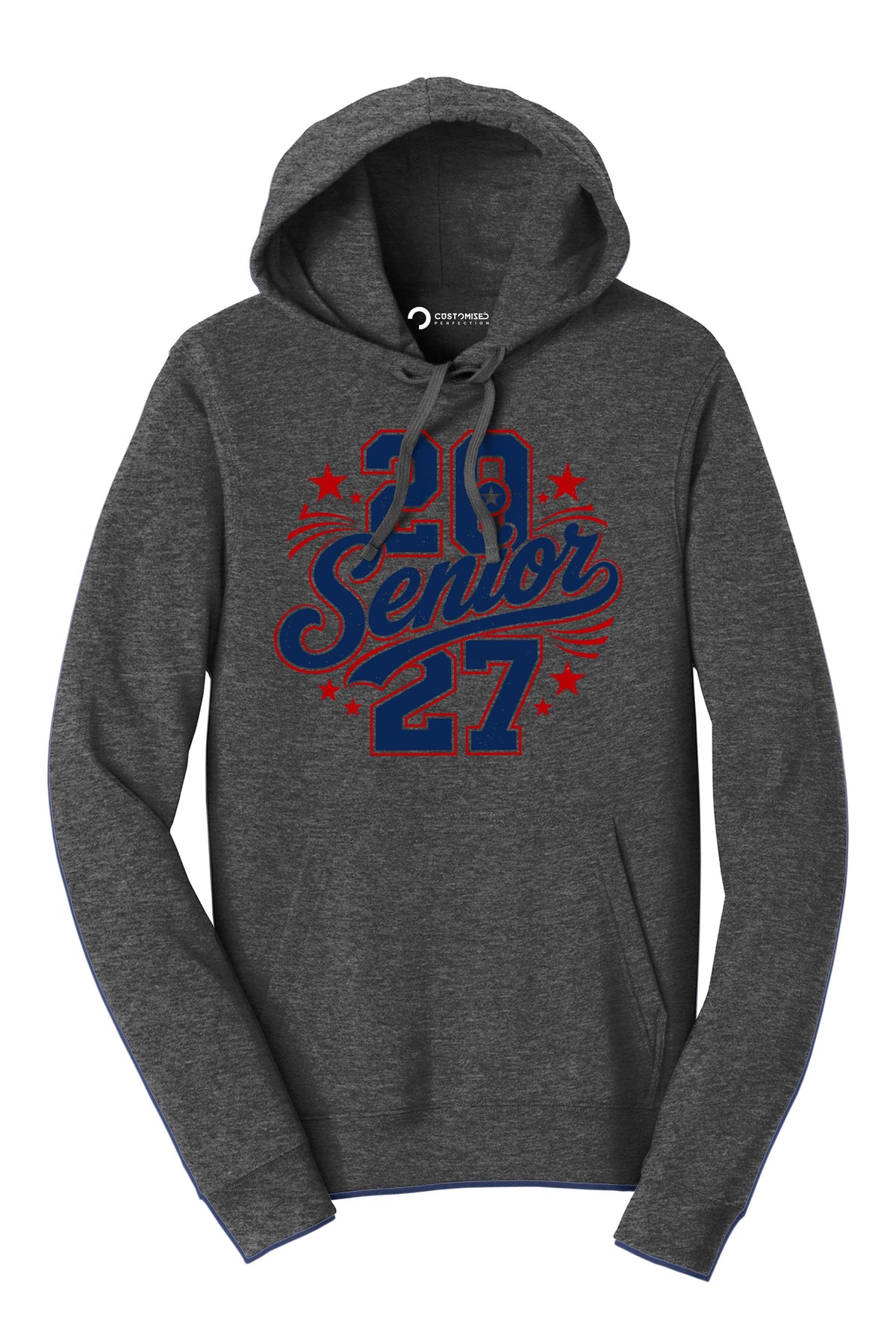 Patriotic Senior 2027 Shirt, Class of 2027 Script T-Shirt, Red White Blue Senior Hoodie, Americana Grad Sweatshirt, Stars Senior Tee Gift