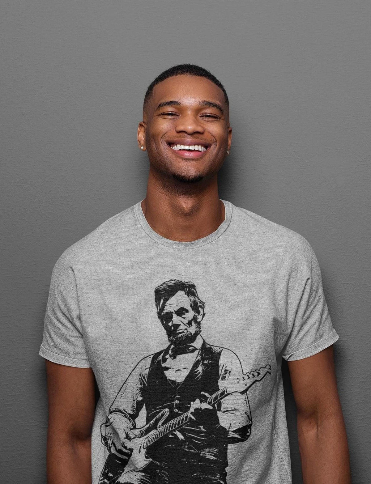 Abraham Lincoln Playing Guitar Shirt, Comfort Colors® Retro Political Humor Tee