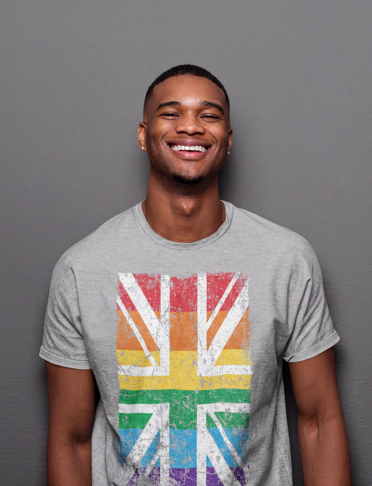 Comfort Colors® UK Union Jack Pride Flag Shirt, LGBTQIA2 Rights Top, British Gay Parade