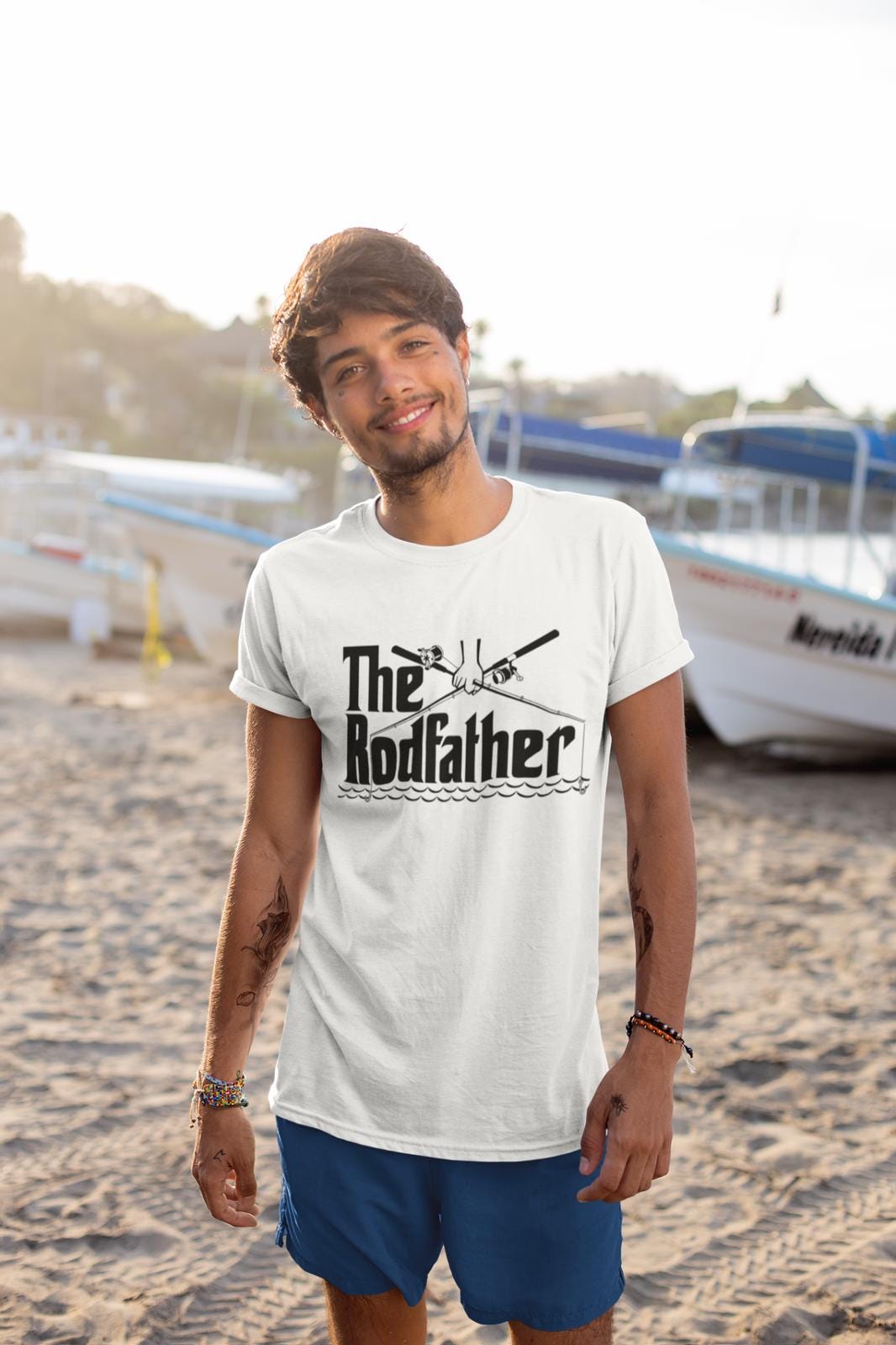 Funny Fishing T-Shirt - Angler Gift For Men, The Rod Father Fisherman