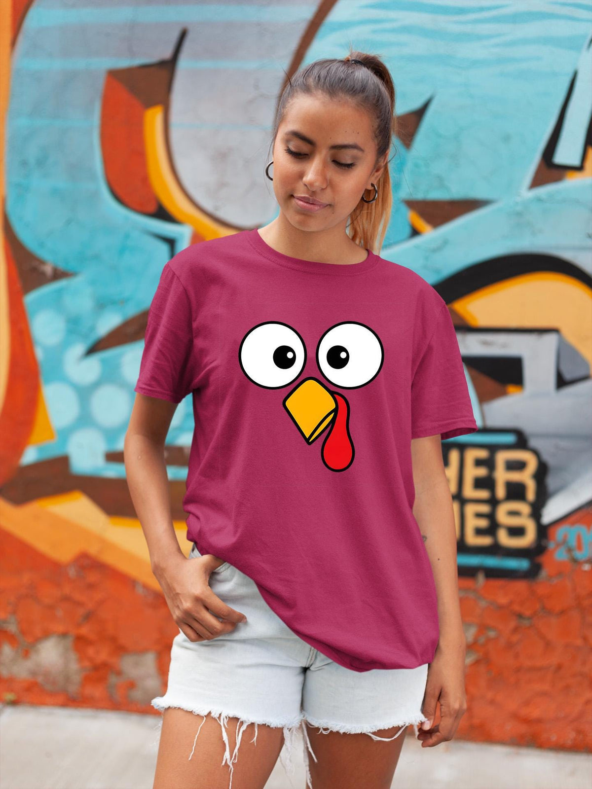Comfort Colors® Funny Turkey Shirt, Thanksgiving Gobbler Tee, Silly Bird Graphic, Fall Gift