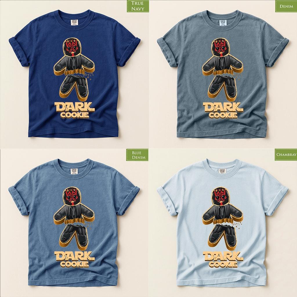 Comfort Colors® Dark Cookie Christmas Shirt, Funny Gingerbread Tee, Dark Holiday Graphic, Christmas Gift
