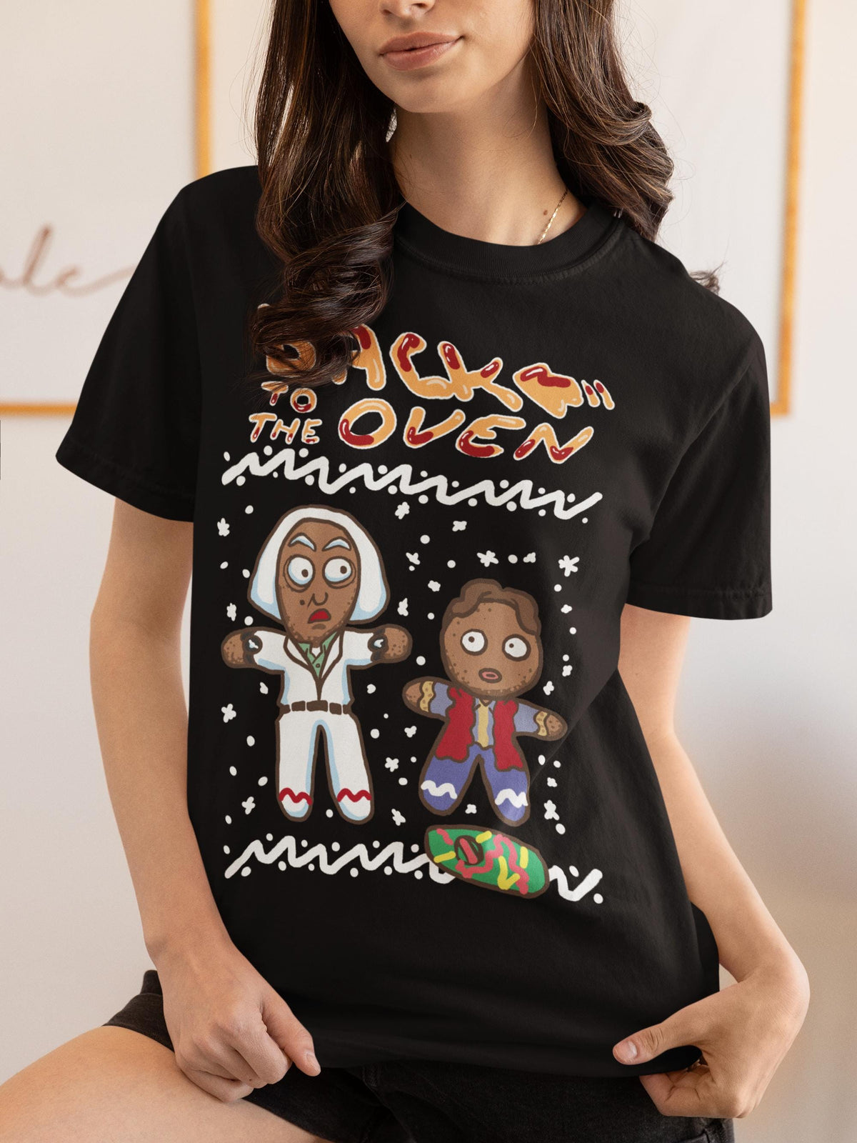 Comfort Colors® Back to the Oven Christmas Shirt, Funny Gingerbread Holiday Tee, Retro Christmas Graphic, Festive Gift