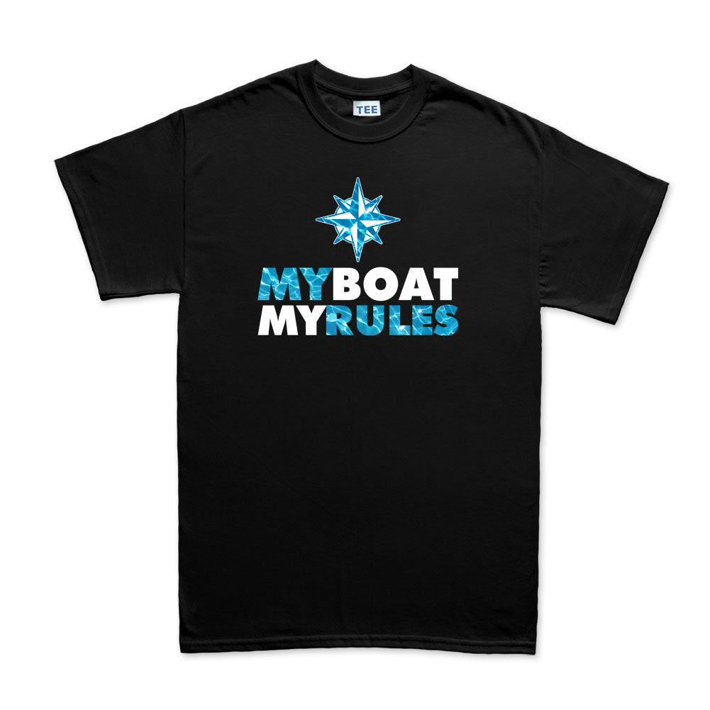 Funny Sailing Boat T-Shirt | My Boat My Rules Fishing Gift
