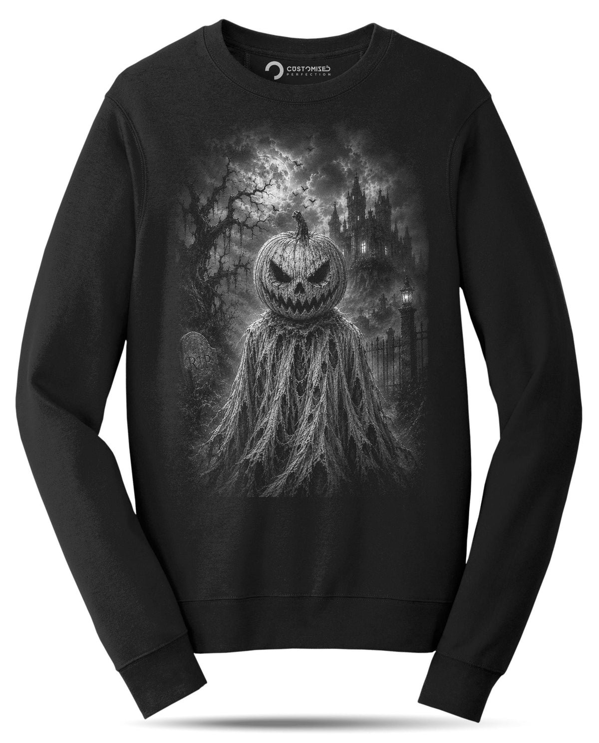 Pumpkin Reaper Shirt, Gothic Horror Halloween T-Shirt, Dark Fantasy Castle Hoodie, Jack O Lantern Sweatshirt, Haunted Graveyard Tee Gift