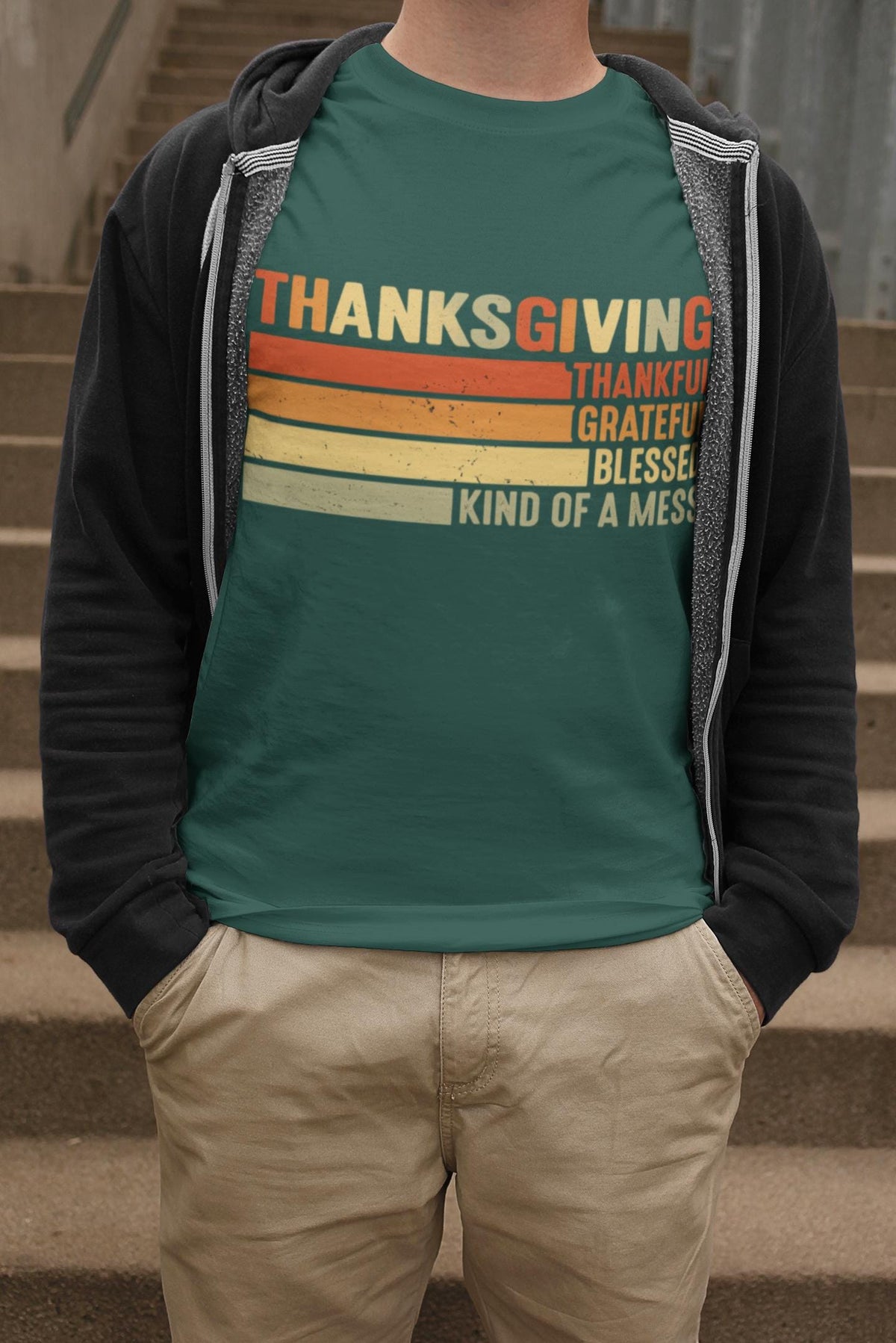 Comfort Colors® Thanksgiving Shirt, Thankful Grateful Blessed Tee, Funny Fall Graphic, Kind of a Mess top