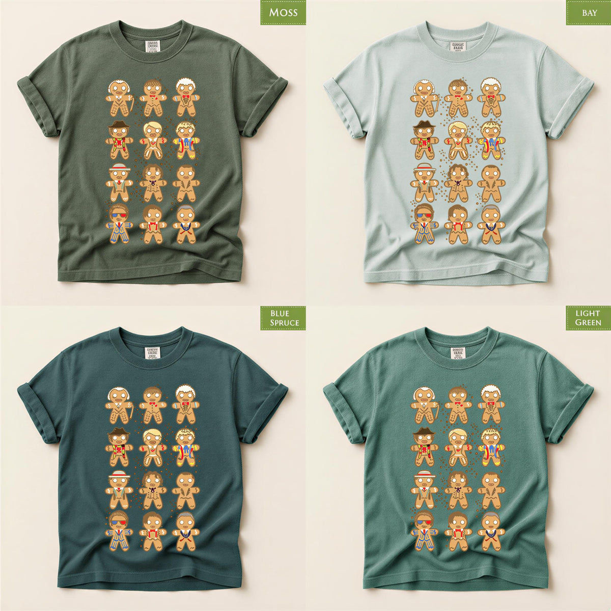 Comfort Colors® Gingerbread People Shirt, Cute Holiday Character Tee, Festive Christmas Outfit, Funny Winter Gift, Cookie Lover Apparel