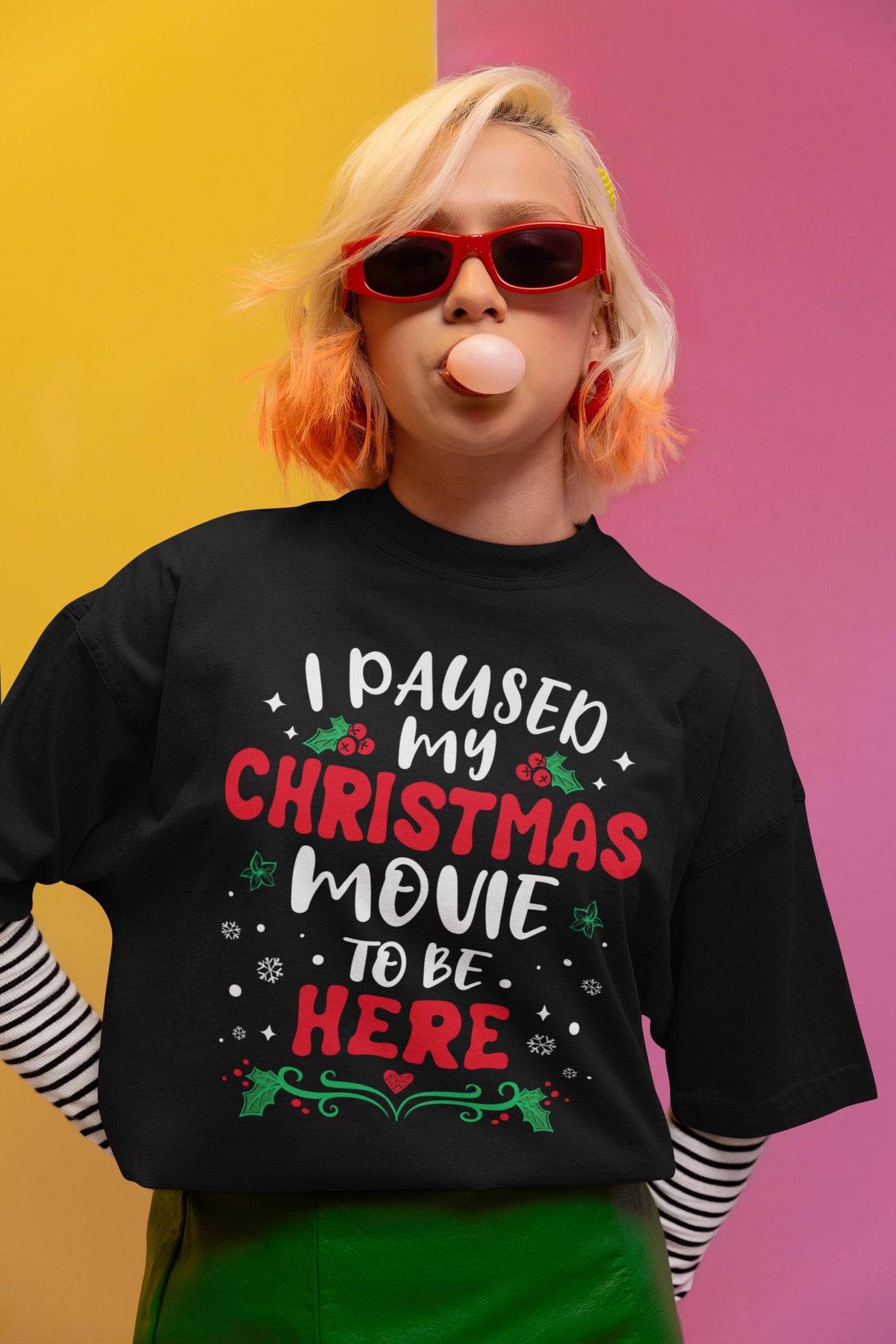 Comfort Colors® I Paused My Christmas Movie Shirt, Funny Holiday Tee, Christmas Movie Lover Gift, Festive Graphic