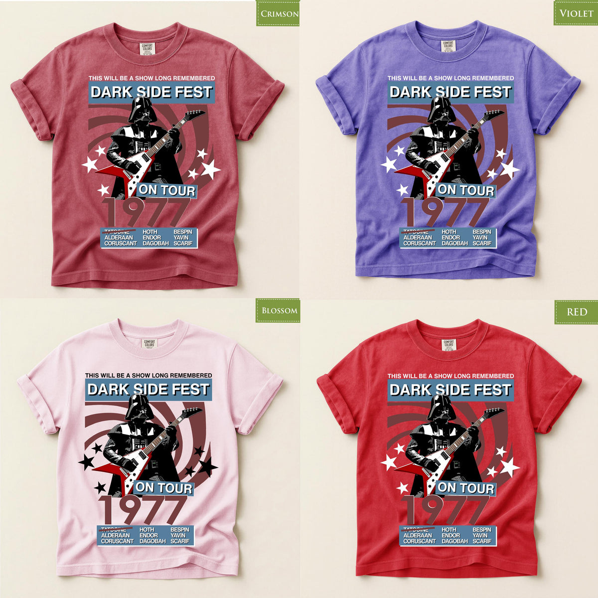 Comfort Colors® Darth Playing Guitar T-shirt, Tatooine Music Fest Tee