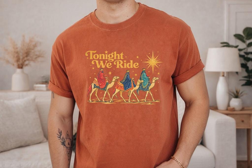 Comfort Colors® Wise Men Christmas Shirt, Three Wise Men Tee, Christian Christmas Shirt, Nativity Faith Gift, Religious