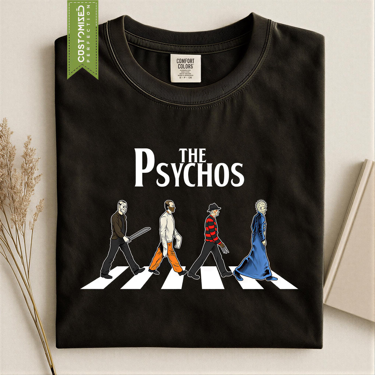 Comfort Colors® The Psychos Halloween Shirt, Slasher Movie Tee, Horror Characters Tshirt