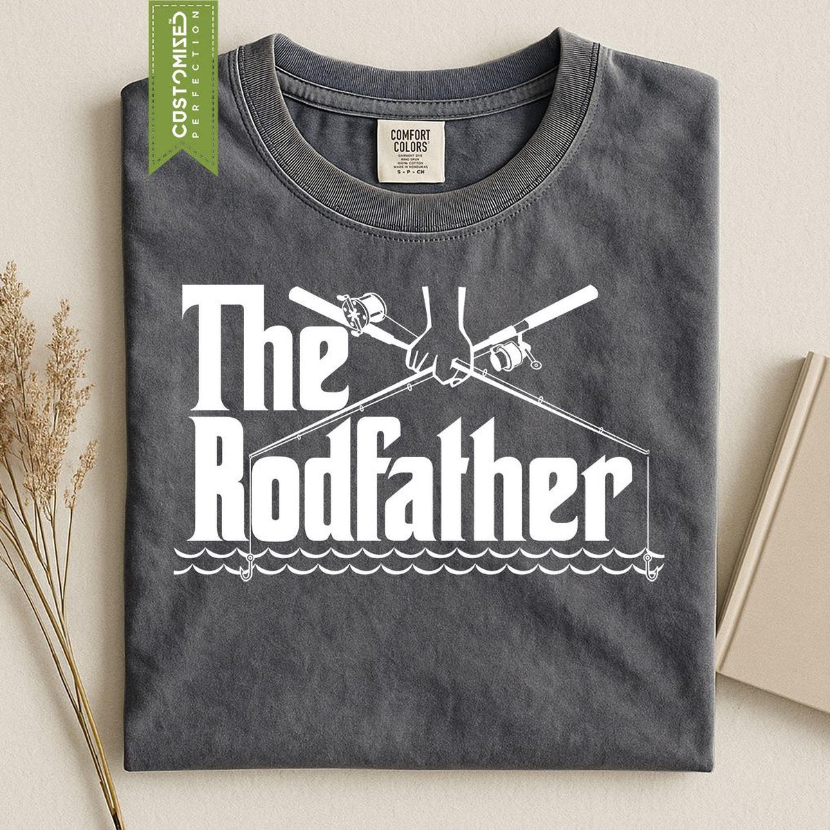 The Rodfather Comfort Colors® Fishing Shirt, Angler Fisherman Tee, Gift for Dads