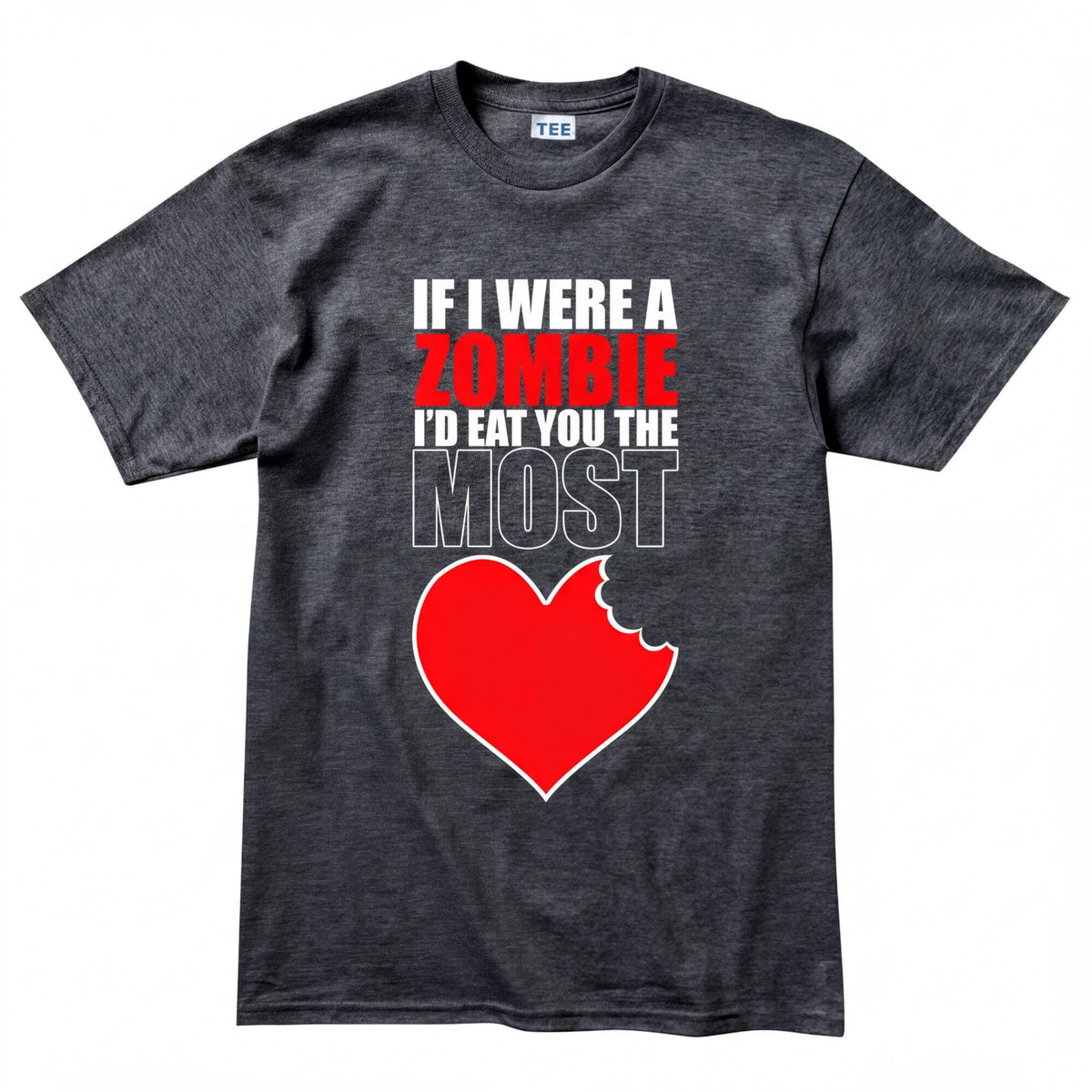 If I Were A Zombie Shirt, Funny Zombie Love T-Shirt, Bitten Heart Halloween Hoodie, Romantic Zombie Sweatshirt
