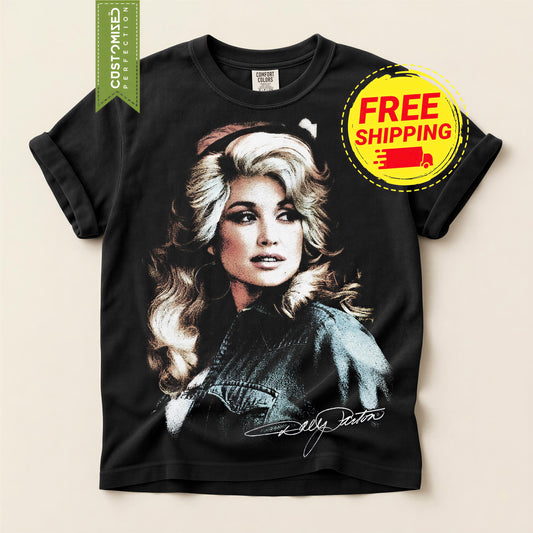 Comfort Colors® Dolly Parton Signature Vintage Graphic Shirt, Retro Country Music TShirt, Dollywood Tee, Dolly Toddler Shirt, Kids Youth Tee