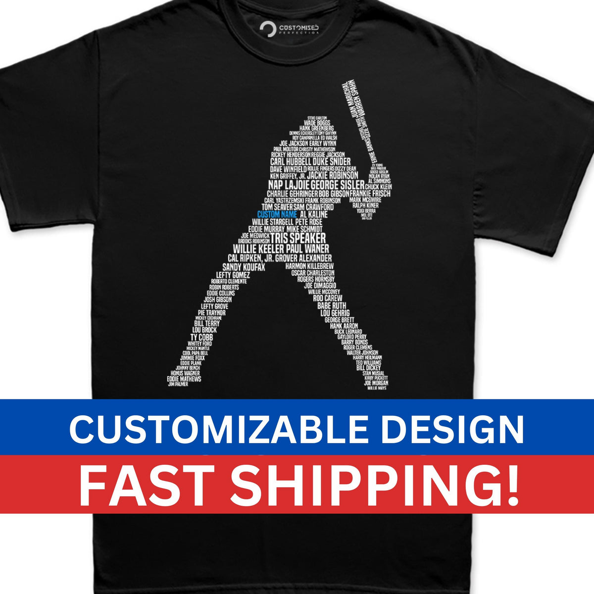 Baseball Legends T-Shirt: Hall of Fame Player Silhouette Design, Softball Tee