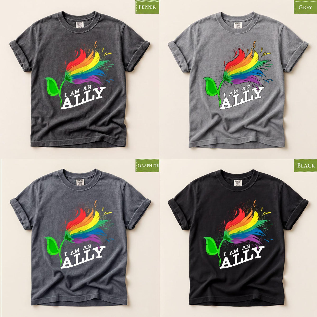 Comfort Colors® LGBTQA Ally Shirt, Pride Month Gift, Gay Rights Tee Top Tshirt