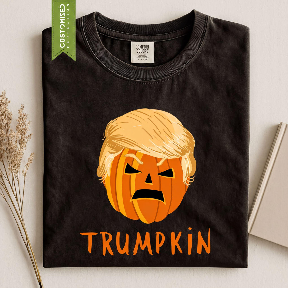 Comfort Colors® Halloween Trump Pumpkin T-shirt, Trumpkin Funny Tee, Fall Autumn Tshirt