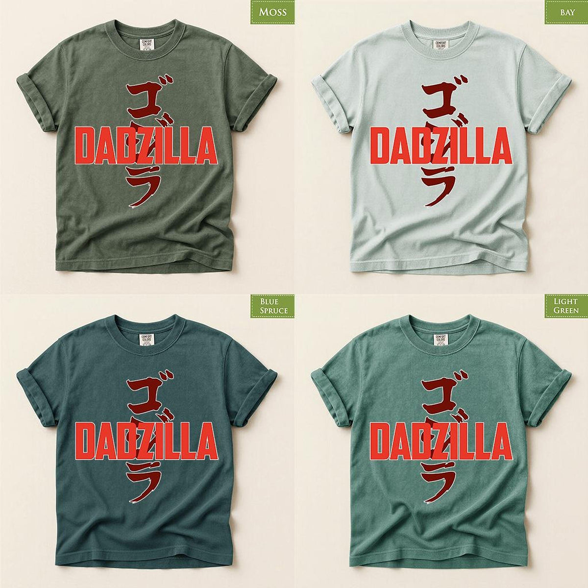 Dadzilla Fathers Day Shirt, Comfort Colors® Gift for Dad, Funny Tee for Papa