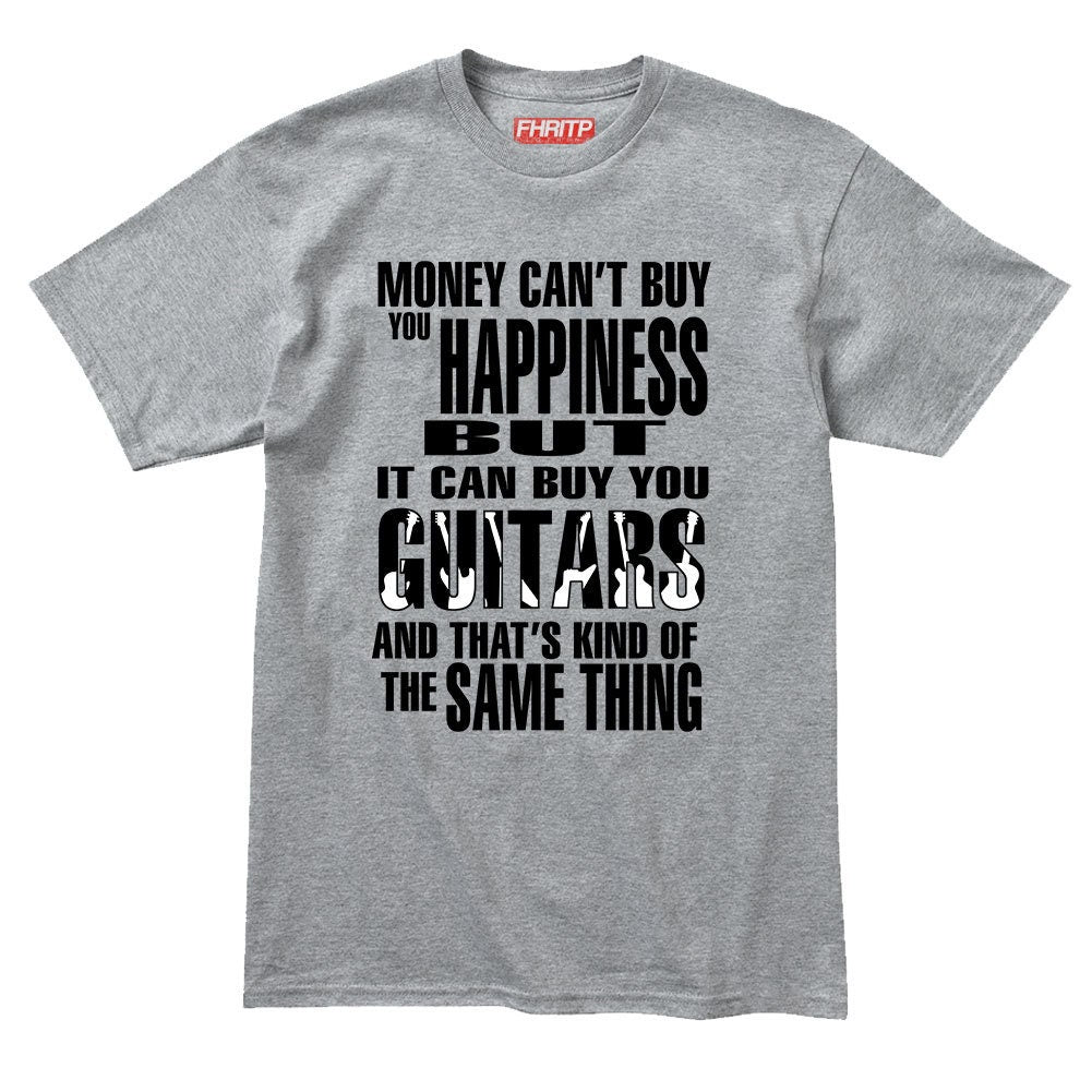 Mens Money Can't Buy Happiness But It Can Buy Guitars T shirt Tee Top T-shirt