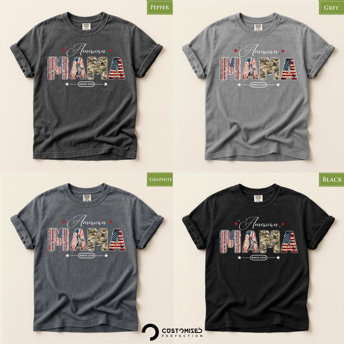 American Mama Shirt, July 4th Tee, USA Independence, Comfort Colors®