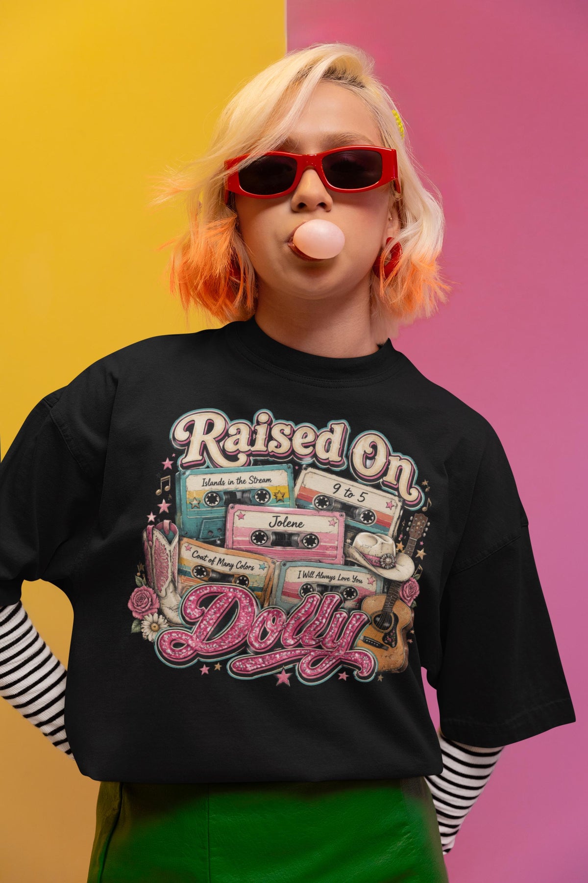 Comfort Colors® Raised On Dolly Parton Country Shirt, Retro Cassette Tape TShirt, Jolene 9 To 5 Country Music Tee, Dolly Parton  Gift Idea