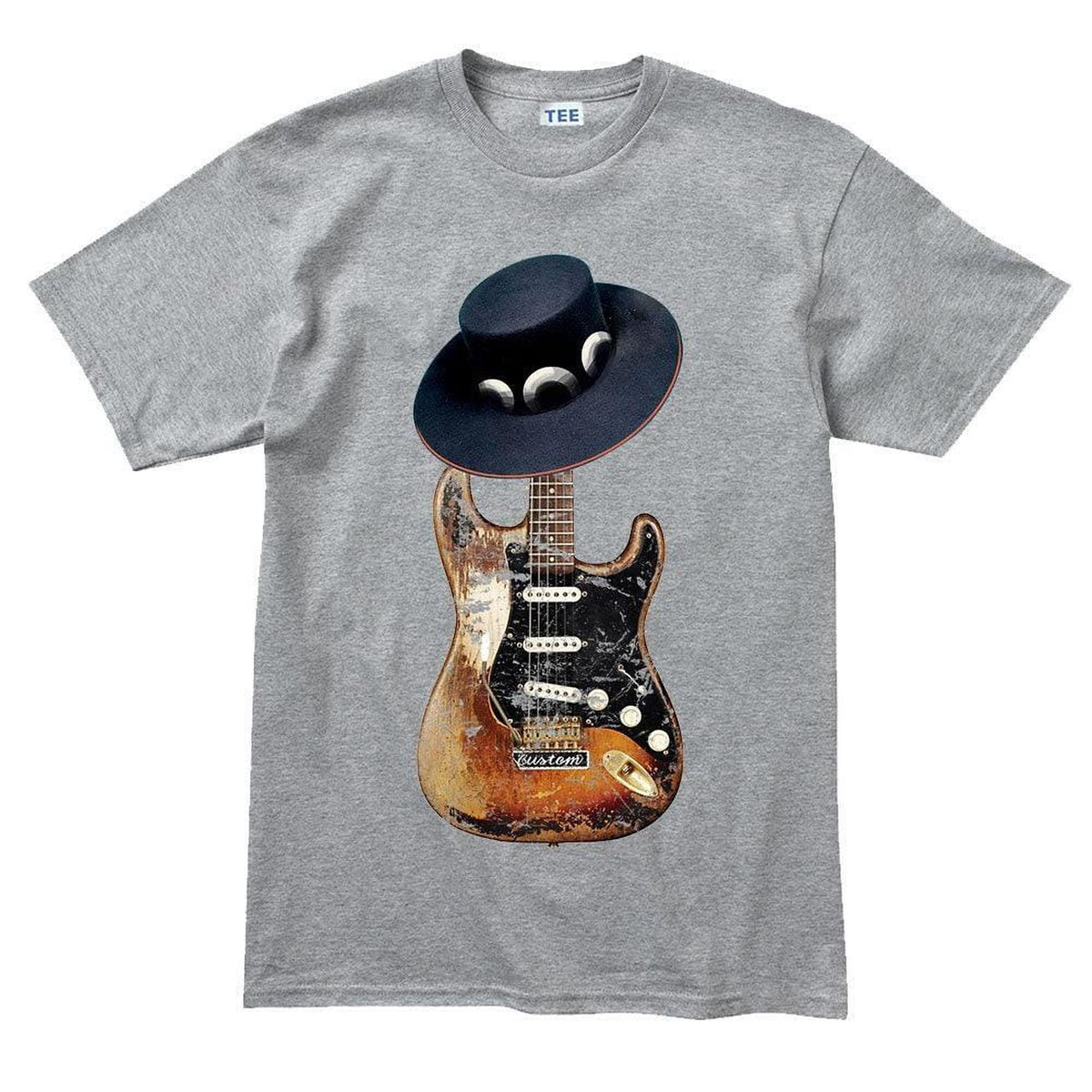 Stevie Ray SRV T-Shirt, Guitar Player Gift, Vaughan Tribute Number One Design, 1959 American Standard Blues Music Tee