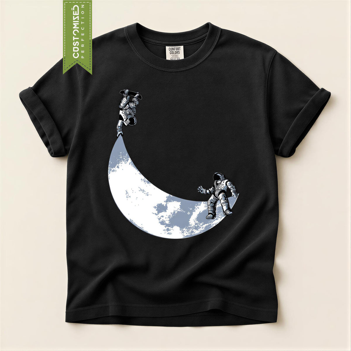 Comfort Colors® Moon Skater Astronauts Shirt, Skating Tee for Skateboarding, Funny Astronaut Tshirt