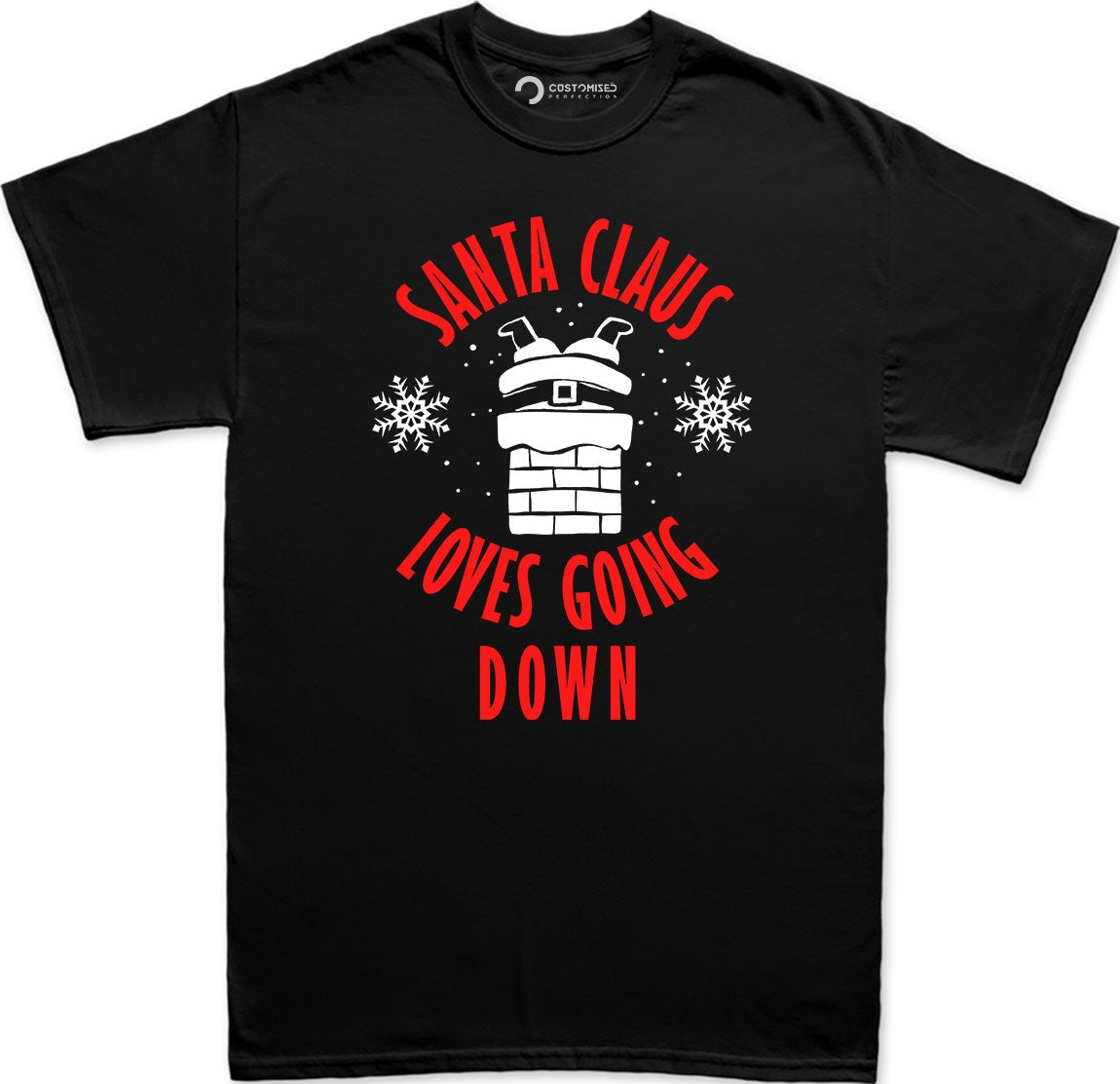 Funny Santa Loves Going Down Christmas Shirt, Rude Xmas Gift