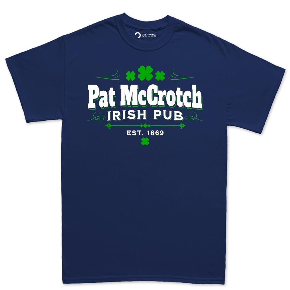 Funny Irish St. Patricks Shirt, Pat McCrotch Humor Tee