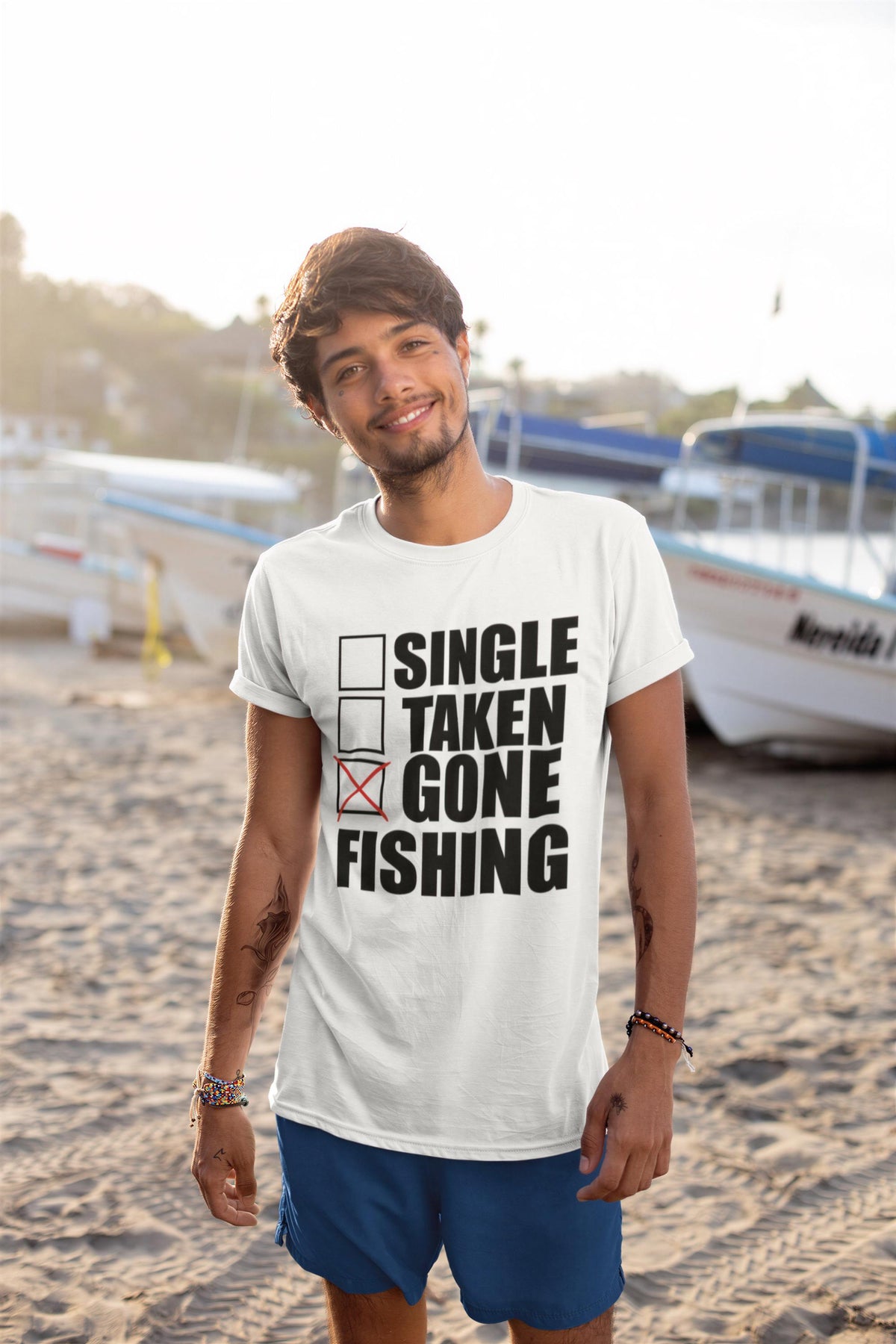 Funy Fisherman Shirt, Single Taken Gone Fishing Tee, Comfort Colors® Angler Gift