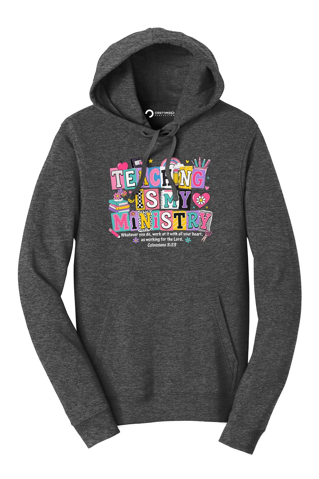 Teaching Is My Ministry Shirt | Rainbow Leopard Hoodie | Cute Faith Teacher Gift Tee