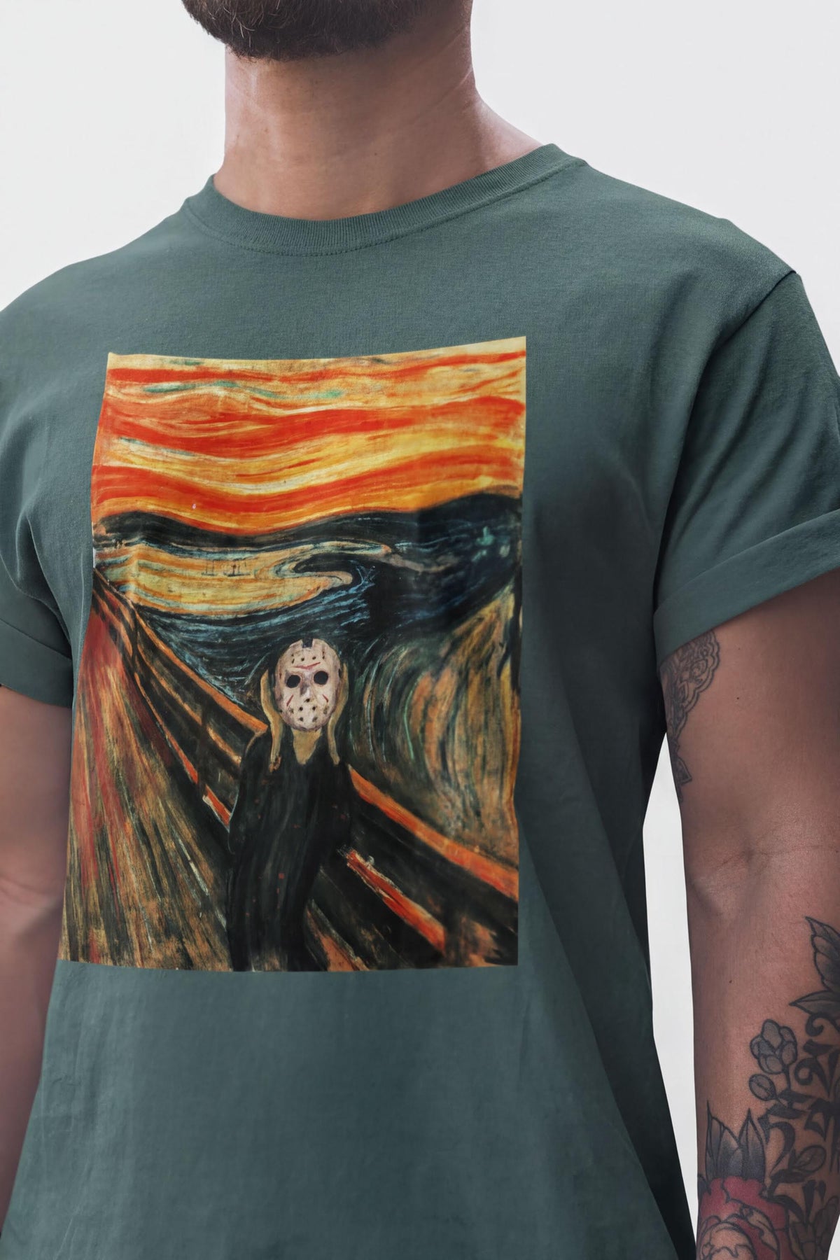 Comfort Colors® Halloween Scream Edvard Munch Shirt, Jason Mask Tee, Scary Costume Fall Autumn Top