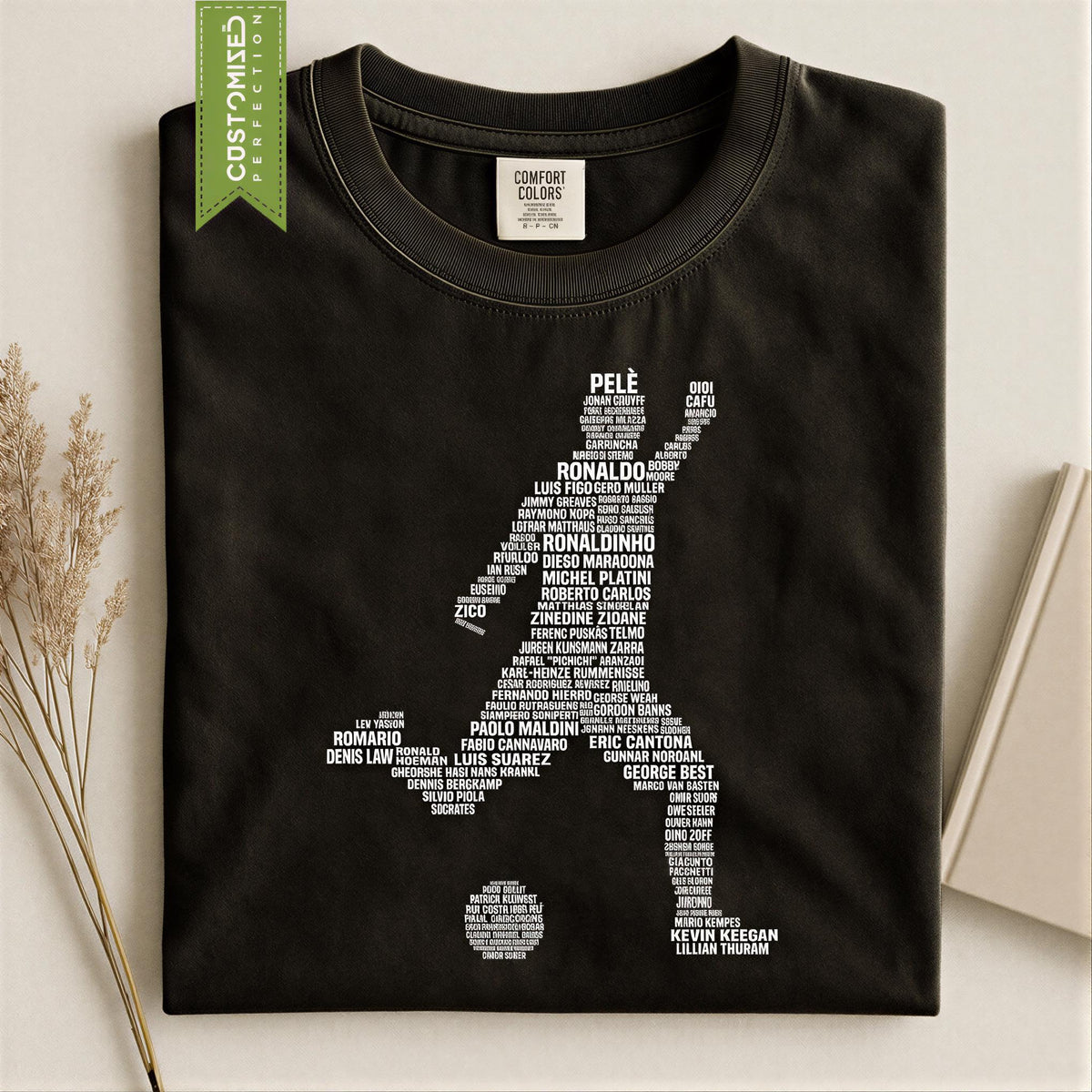 Comfort Colors® Soccer T-shirt, Football Player Legends Tribute Tee