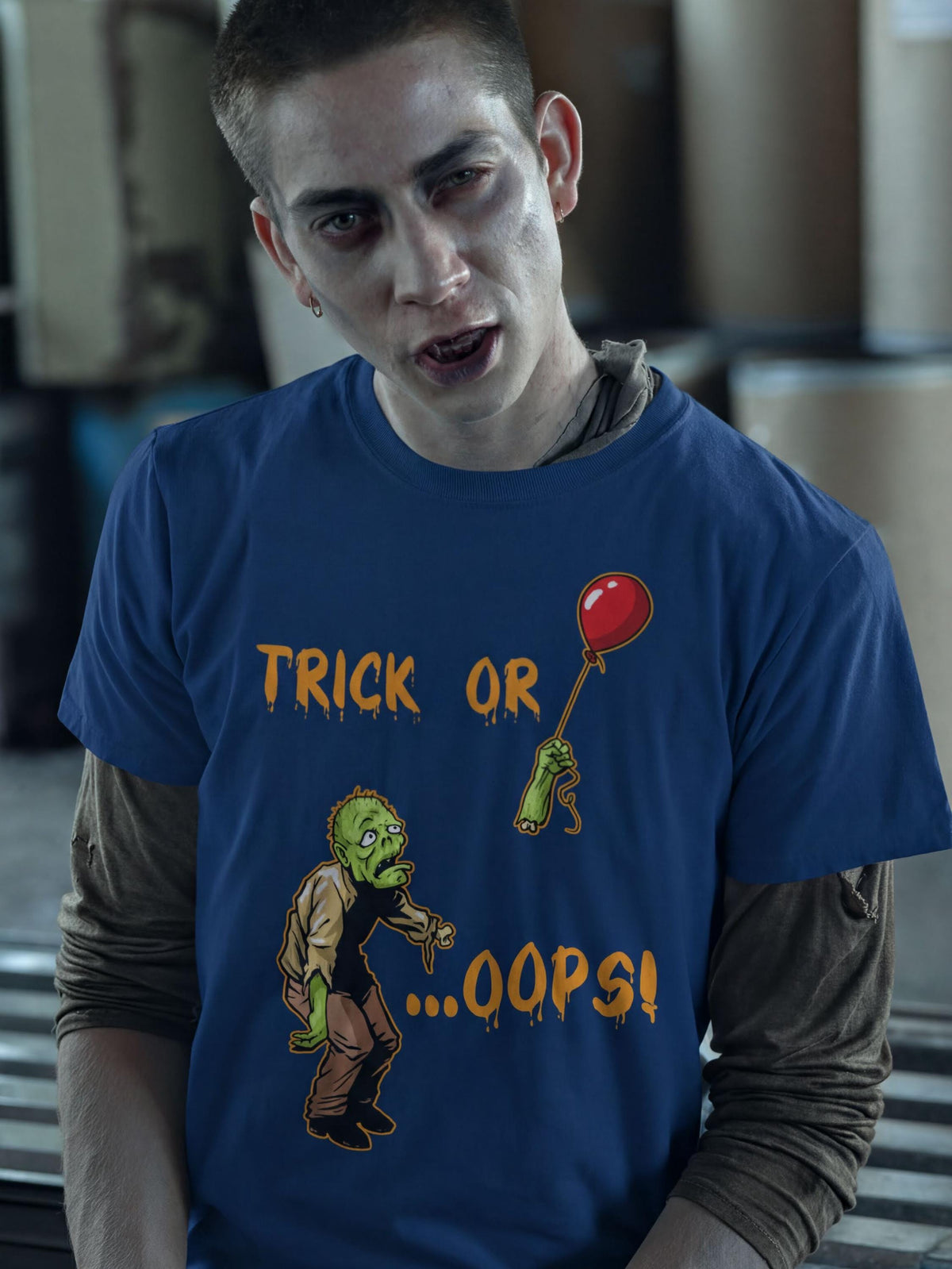 Funny Trick Or Treat Halloween T-Shirt, Comfort Colors® Scary Zombie Tee, Spooky Season Top, Fun Fall Autumn Tshirt
