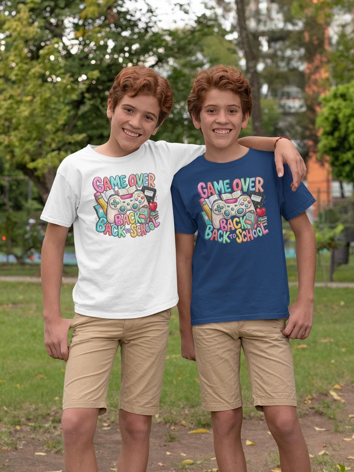 Comfort Colors® Game Over Back to School Gamer Shirt, Student Teacher First Day Graphic Gift